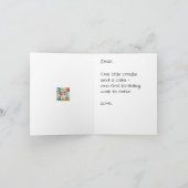 Custom Happy 1st Birthday Congratulations, Puppy  Karte (Innenseite)