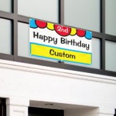 Custom Happy 2. Geburtstag Banner (Äußeres Gebäude)
