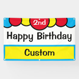 Custom Happy 2. Geburtstag Banner