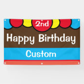 Custom Happy 2. Geburtstag Banner (Horizontal)