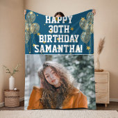 Custom Happy 30. Geburtstag Fleece Blanket