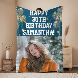 Custom Happy 30. Geburtstag Fleece Blanket