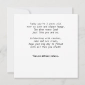 Custom Happy 3. Geburtstag Gratulation, Dino Karte (Rückseite)