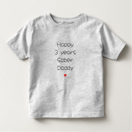 Custom Happy 3 Year Sobers Daddy Support, Minimal Kleinkind T-shirt