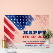 Custom Happy 4. Juli Parade Red White Blue Acrylschild (Hochzeit)