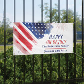 Custom Happy 4. Juli Parade Red White Blue Banner