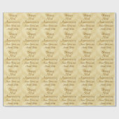 Custom Happy 50-jähriges Wrapping Paper Geschenkpapier (Flach)