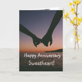 Custom Happy Anniversary Sweetheart Liebe Sie Karte (Gelbe Blume)