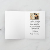 Custom Happy Anniversary Sweetheart Niedlich Cats Karte (Innenseite)