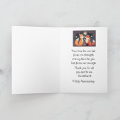 Custom Happy Anniversary Sweetheart Niedlich Foxes Karte (Innenseite)