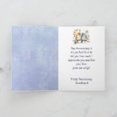 Custom Happy Anniversary Sweetheart Niedlich Loveb Karte (Innenseite)