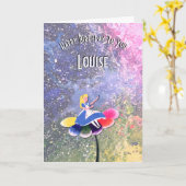 Custom Happy Birthday ALICE card Karte (Gelbe Blume)