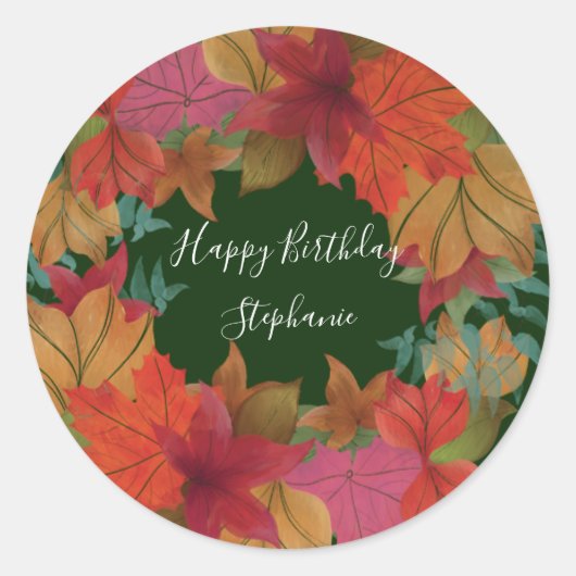 Custom Happy Birthday Aufkleber (Vorderseite)