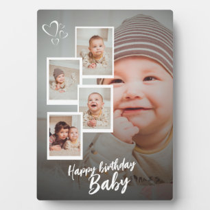 Custom Happy Birthday Baby Foto Collage Plaque Fotoplatte