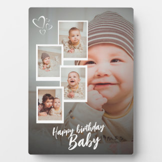 Custom Happy Birthday Baby Foto Collage Plaque Fotoplatte