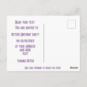 Custom Happy Birthday Ballons Party laden Postkarte (Rückseite)