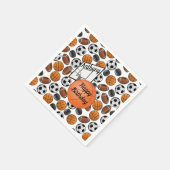 Custom Happy Birthday Basketball Serviette (Ecke)