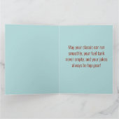 Custom Happy Birthday Boomer Classic Car Geburtsta Karte (Innenseite)