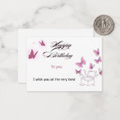 Custom Happy Birthday Card | Personalized Name & M Mitteilungskarte (Vorderseite/Rückseite Beispiel)