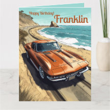 Custom Happy Birthday Classic Car Geburtstag