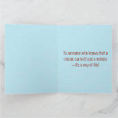 Custom Happy Birthday Cool Classic Car Geburtstag Karte (Innenseite)