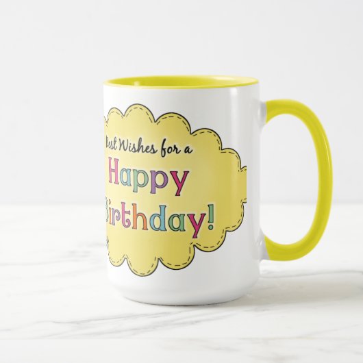 Custom Happy Birthday Geschenk Tasse (Rechts)