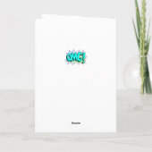 Custom HAPPY BIRTHDAY HERO Comic Style Pop Art Fun Karte (Rückseite)