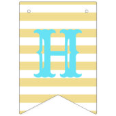 Custom Happy Birthday Imitate Gold Stars Streifen  Wimpelkette (Zweite Fahne)