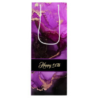 Custom Happy Birthday Lila Black Gift Bag