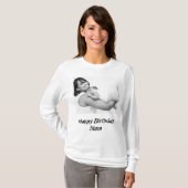 Custom Happy Birthday Mum Foto T-Shirt (Vorne ganz)