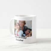 Custom Happy Birthday Oma Foto Kaffeetasse (Vorderseite Links)