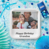 Custom Happy Birthday Oma Foto Pappteller (Party)