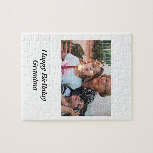 Custom Happy Birthday Oma Foto Puzzle (Horizontal)