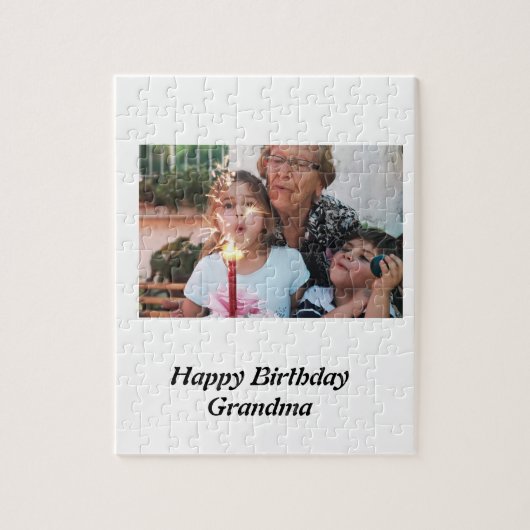 Custom Happy Birthday Oma Foto Puzzle (Vertikal)