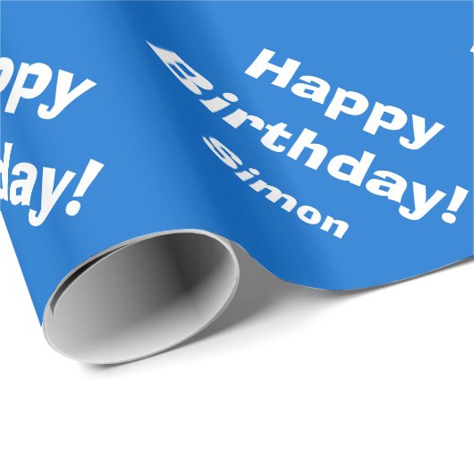 Custom Happy Birthday Packpapier | Name hinzufügen (Rolleneckpunkt)