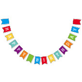 Custom Happy Birthday Party Bunting Banner Flags (Alle)