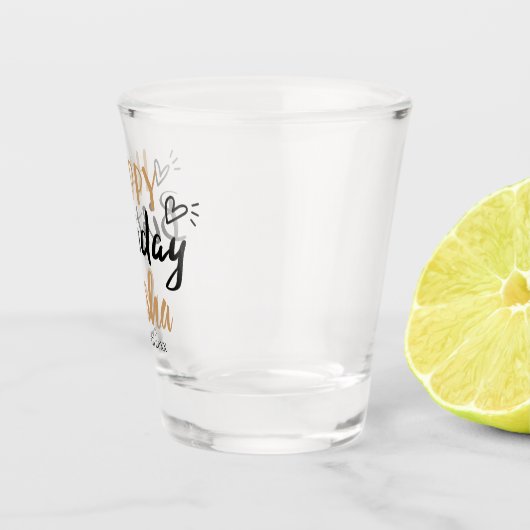 Custom Happy Birthday Party Schnapsglas (Rechts)