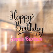Custom Happy Birthday Pink Schriftart Kleben Fensteraufkleber (Blatt 2)