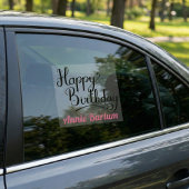Custom Happy Birthday Pink Schriftart Kleben Fensteraufkleber