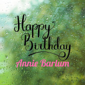 Custom Happy Birthday Pink Schriftart Kleben Fensteraufkleber
