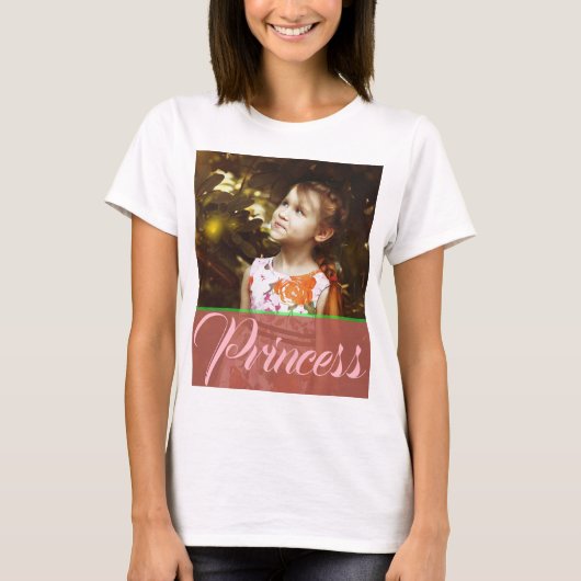 Custom Happy Birthday Princess T - Shirt (Vorderseite)