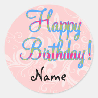 Custom Happy Birthday Stickers