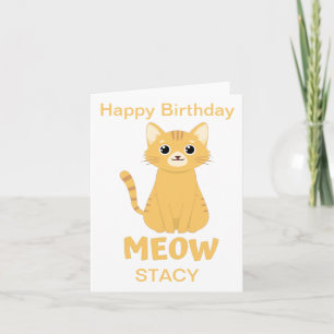 Custom Happy Birthday ! Süße Tier - Katze ! Karte