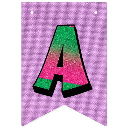 Custom Happy Birthday Wimpelkette (Dritte Fahne)