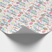 Custom Happy Birthday Wunsch auf Popsikel und Bonb Geschenkpapier (Ecke)