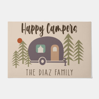 Custom Happy Camper Doormat, Camping Liebhaber Fußmatte