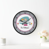 Custom Happy Camper Große Wanduhr (Zuhause)