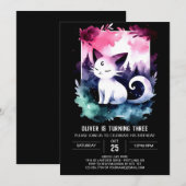 Custom Happy Cat Birthday Einladung (Vorne/Hinten)