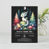 Custom Happy Dragon Birthday Einladung (Stehend Vorderseite)