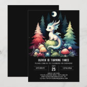 Custom Happy Dragon Birthday Einladung (Vorne/Hinten)